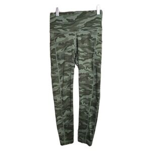 Colorfulkoala Women's High-Waist Camo Leggings Size S Green Stretch‎